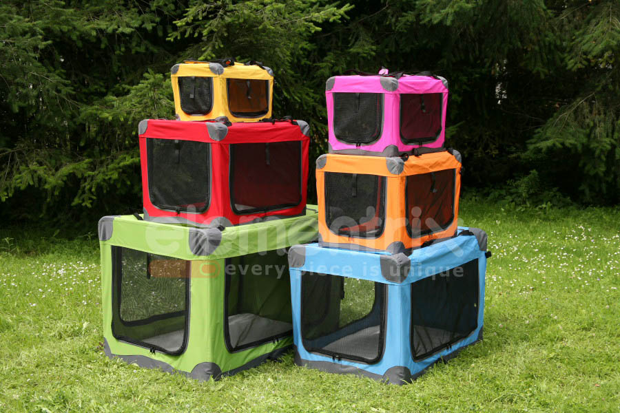 Klietka pre psa látková, prepravky, 3XL modrá 3016 ELMENTRIX