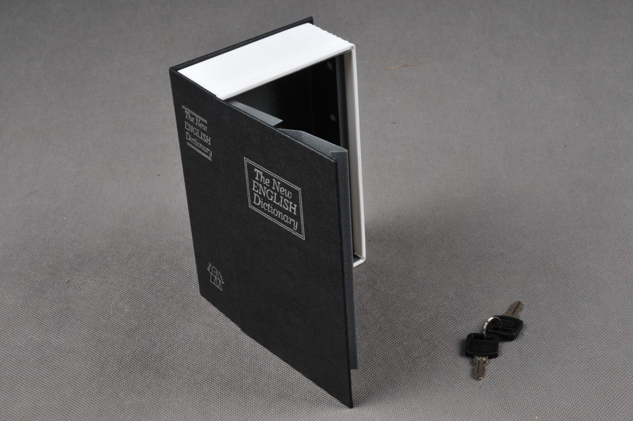 Trezor, kniha slovník 114x80x45mm černý