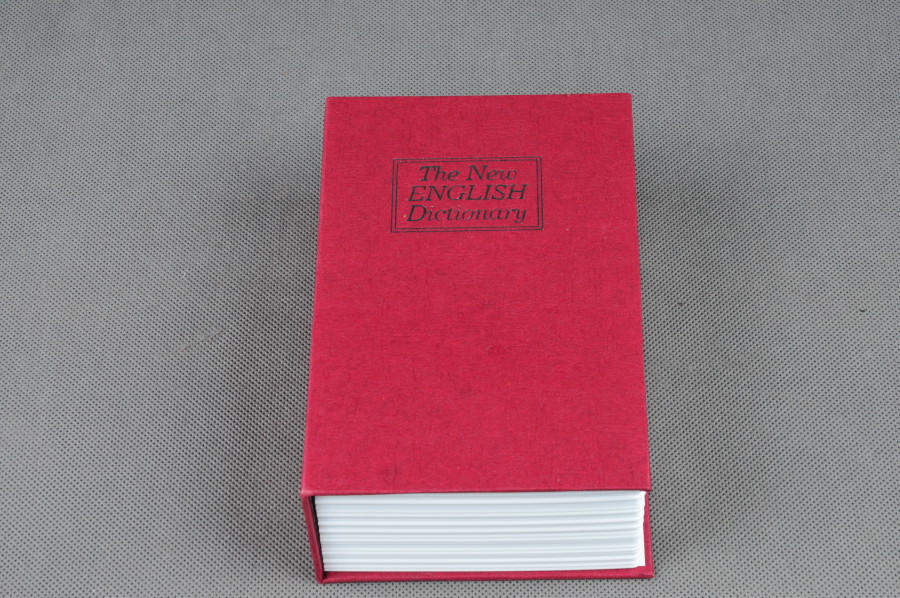 Trezor, kniha slovník 114x80x45mm červený