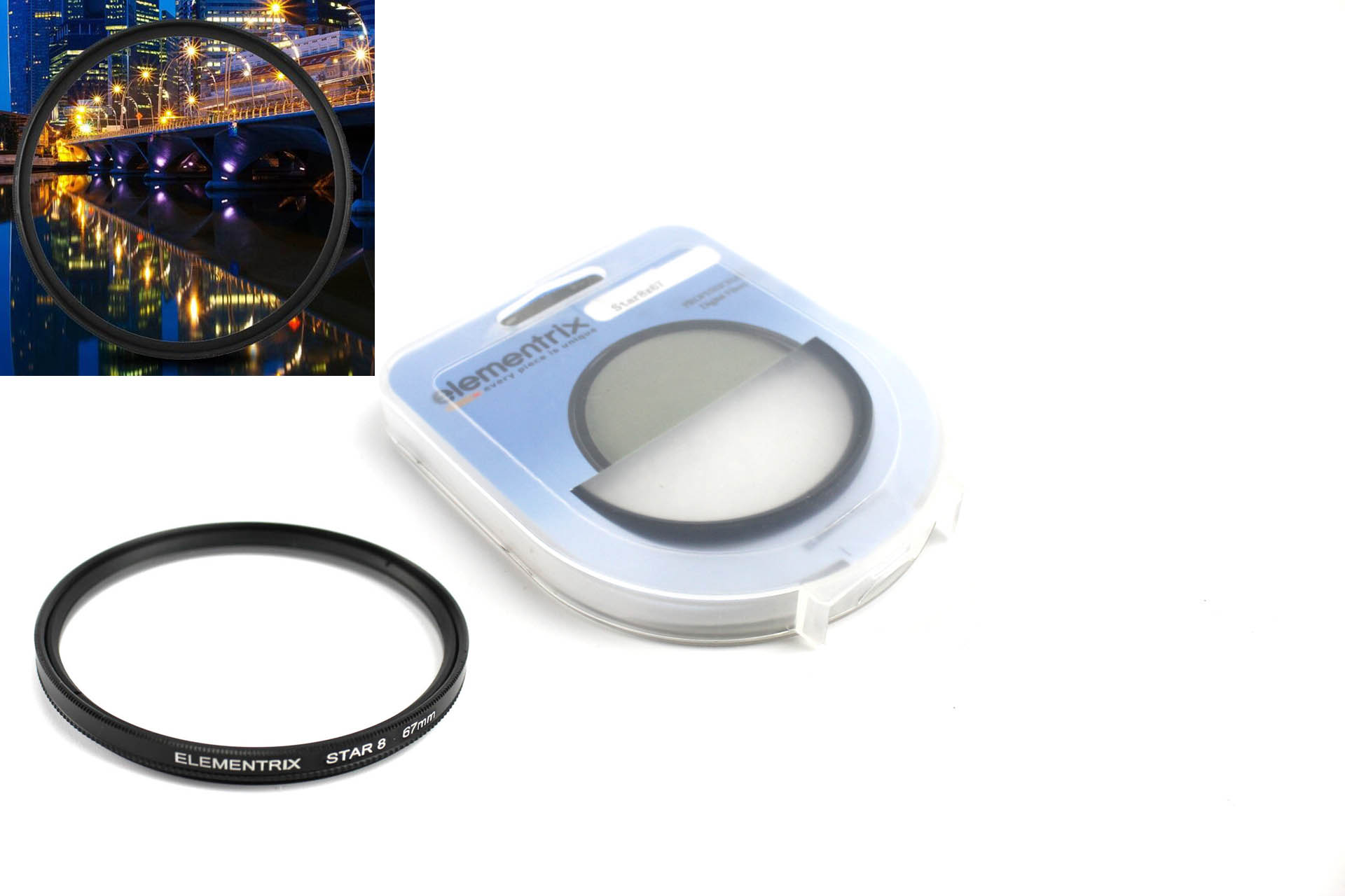 Elementrix Efektový hviezdičkový filter STAR x8 72mm otočný