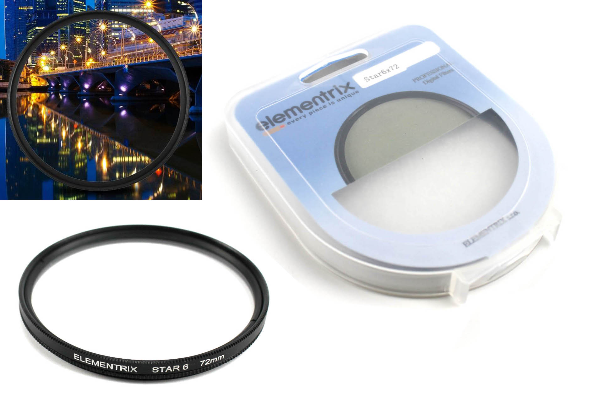 Elementrix Efektový hviezdičkový filter STAR x 6 62mm otočný