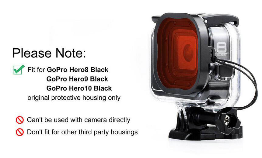 GoPro Hero 8, 9, 10, filter na potápanie růžový