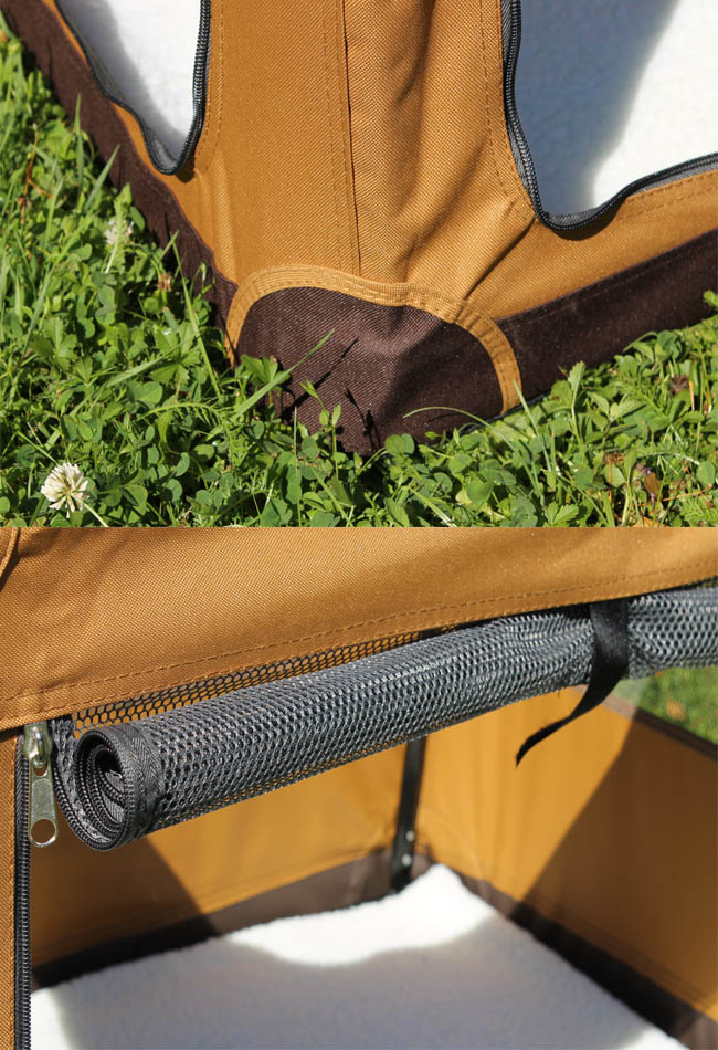 Klietka pre psa, prepravné klietka, látková prepravka, hnědá S