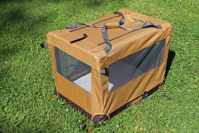 Klietka pre psa, prepravné klietka, látková prepravka, hnědá 3XL