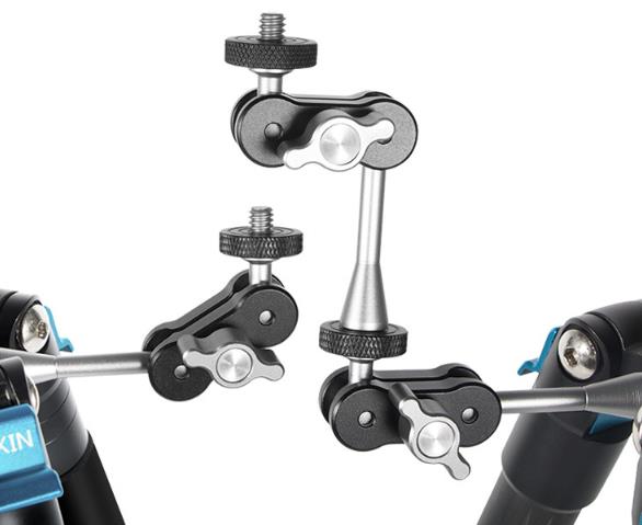 Fotografické rameno 2 otočné hlavy s prodloužením matice