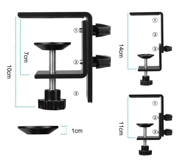 Teleskopická Tyč Stojan Držák na Stůl Desku 58cm