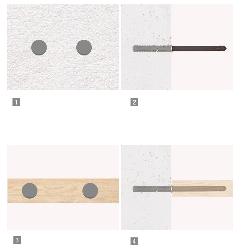 Skrytá policová podpera / hmoždinka Ø14x140mm 1kus