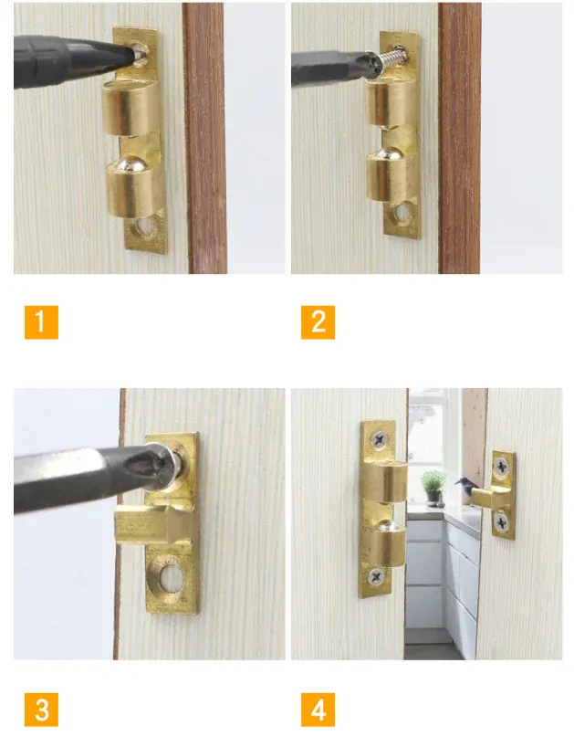 Dvojitá mosazná kuličková západka 60mm 1ks