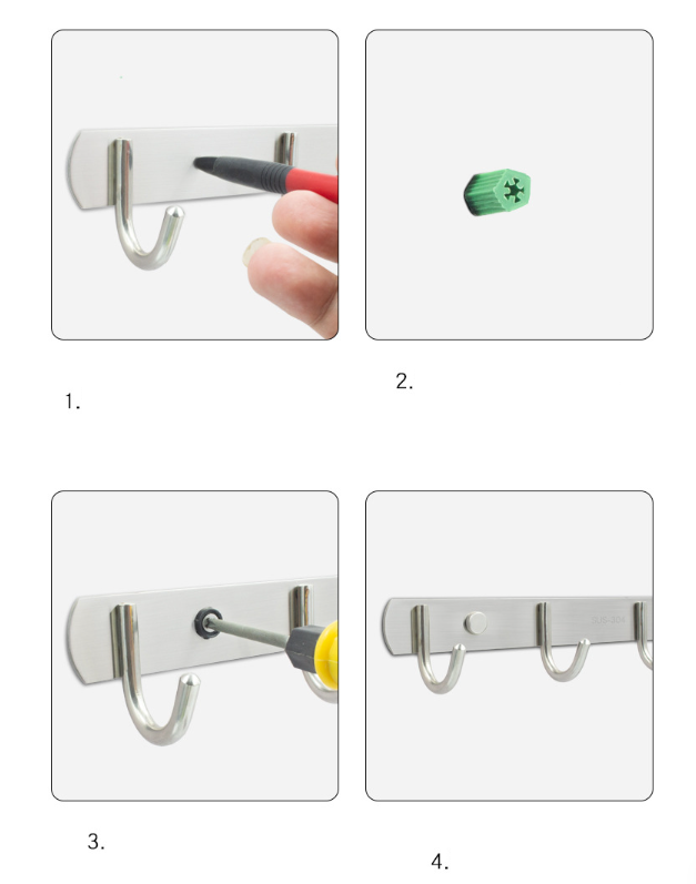 Věšáky na oblečení na liště 10x nerez