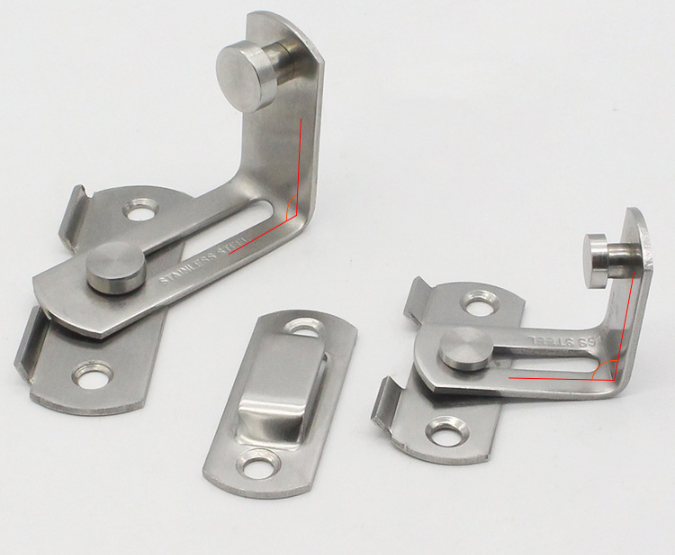 Nerezová dverná, okenná petlica rohová 70mm