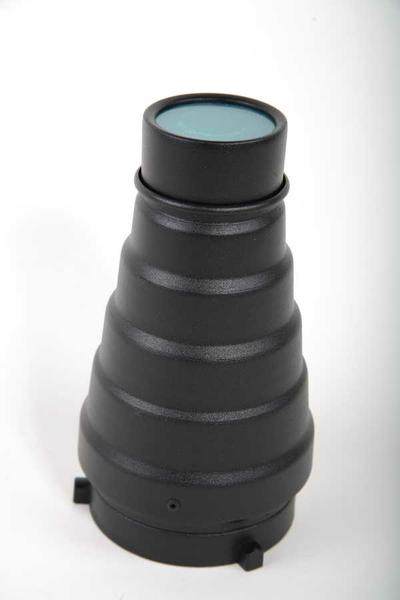 Komínček s farebnými filtrami a voštinou s bajonetom Bowens