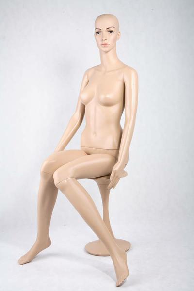 Dámska figurína, manekýnka v telovej farbe sediaci F6