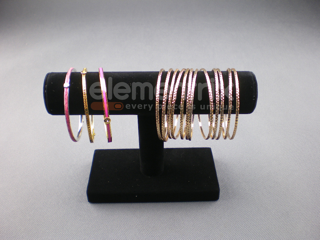 Stojanček, dekolt na náramky jedno poschodie ČIERNY