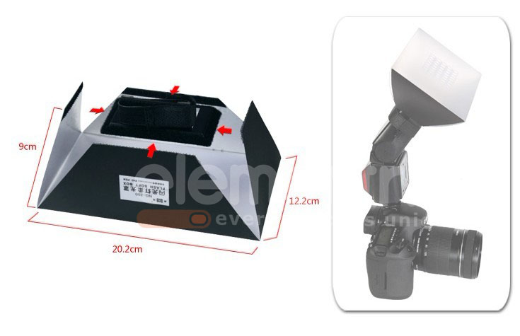 Difuzér pre systémový blesk 122 x 202mm