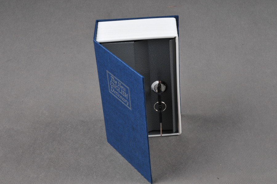 Trezor, kniha slovník 180x120x60mm modrý