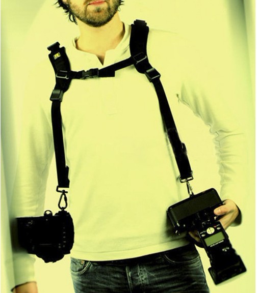 Univerzálny foto popruh pre 2 fotoaparáty