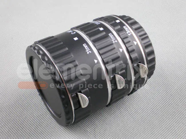 Makro medzikrúžkami pre Canon EOS s prenosom clony prevedení kov