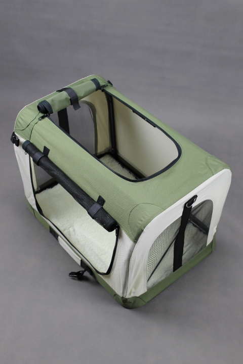 Látková skladacia Prepravná klietka pre psa veľkosť 70 zelená