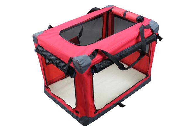 Klietka pre psa látková, prepravky, XL červená 3016 ELEMENTRIX