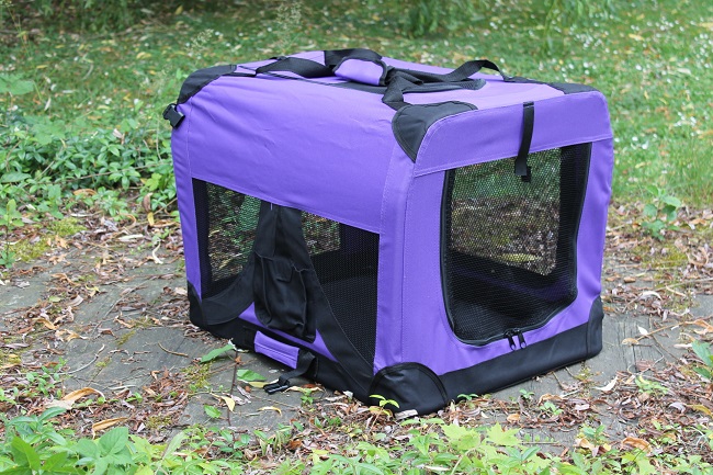 Klietka pre psa, prepravné klietka, látková prepravka, veľ. M fialová ELEMENTRIX