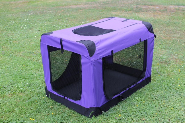 Klietka pre psa, prepravné klietka, látková prepravka, veľ. 4XL fialová ELEMENTRIX