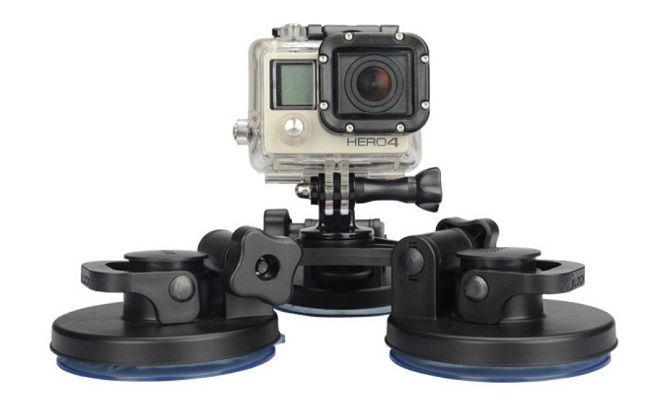 3 Head prísavný držiak pre GoPro