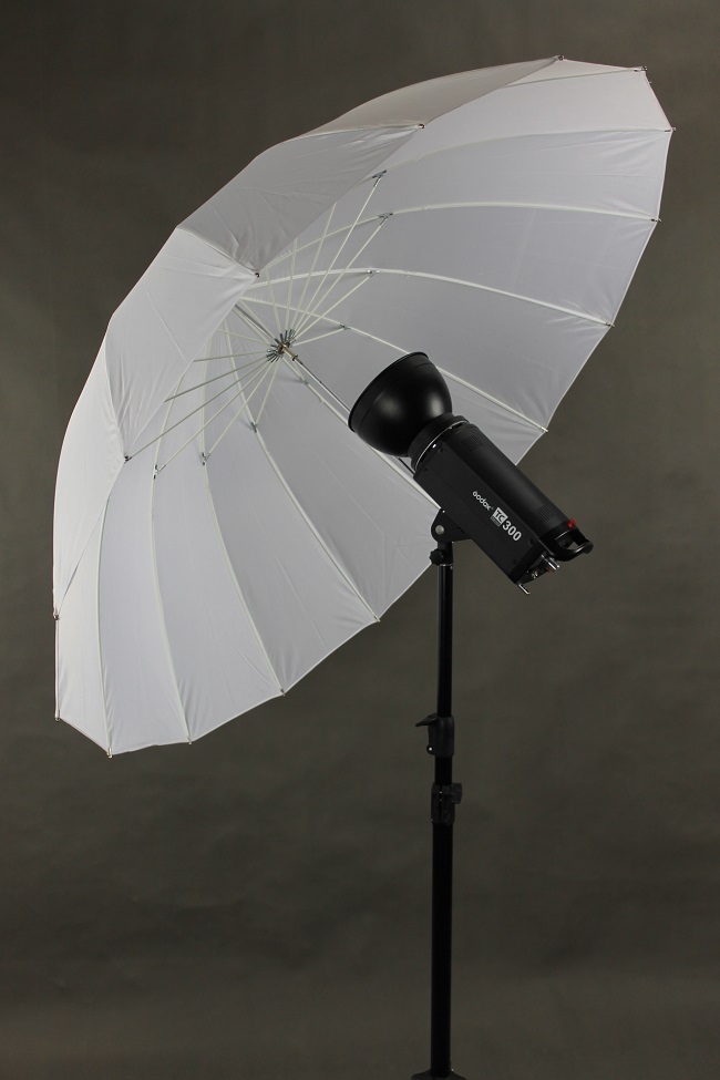 Studiový fotografický deštník 140cm BÍLÝ 16 ELEMENTRIX