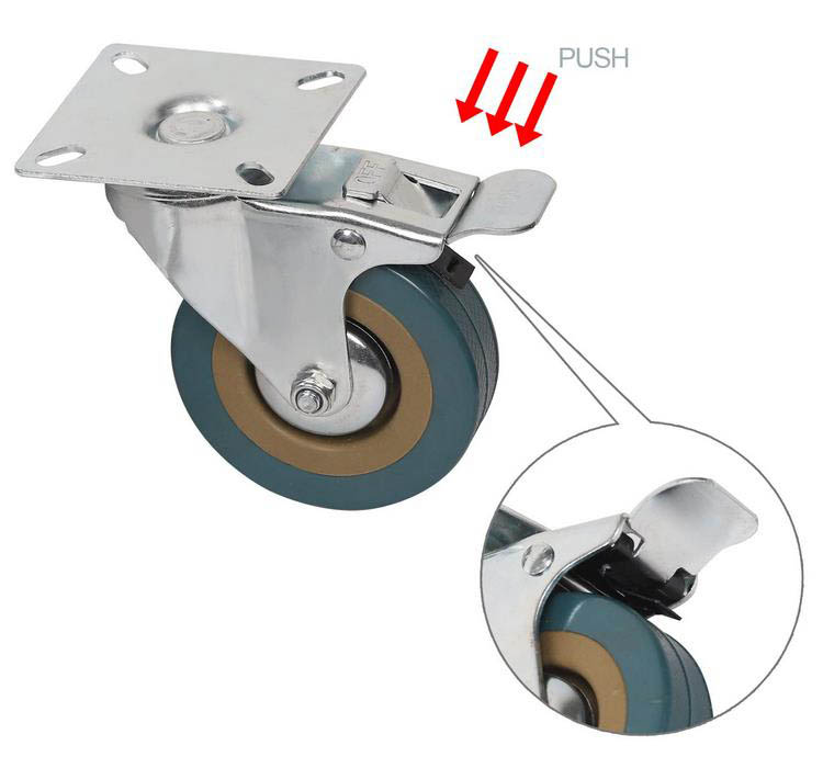 Transportní kolečko 75mm otočné s brzdou