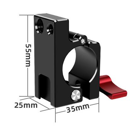 Svěrka Rig tyče 25mm, se závity 3/8" a 1/4"