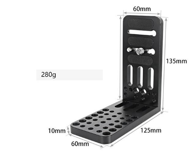 L deska pro uchycení fotoaparátu 135x125mm
