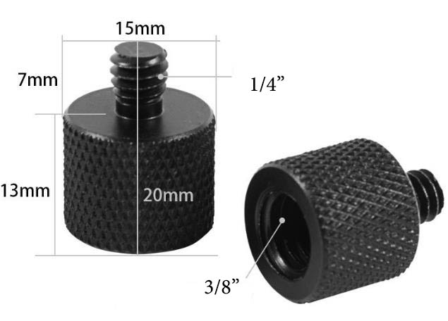 Redukce 3/8" na 1/4" Aluminium