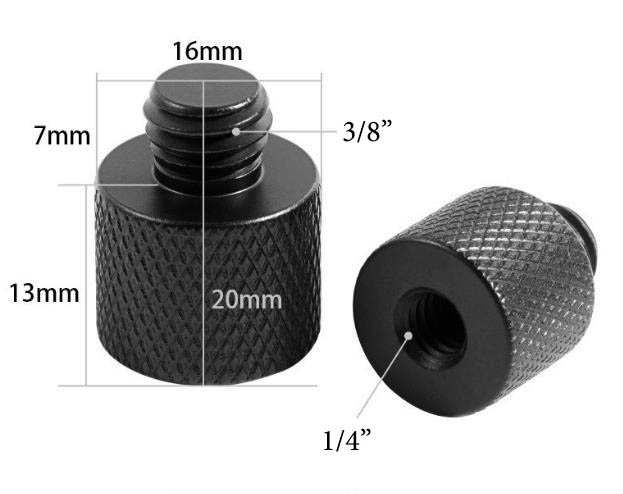 Redukce 1/4" na 3/8" aluminium