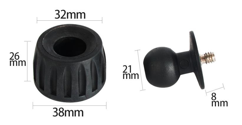 Noha opěra stativové nohy 1/4"