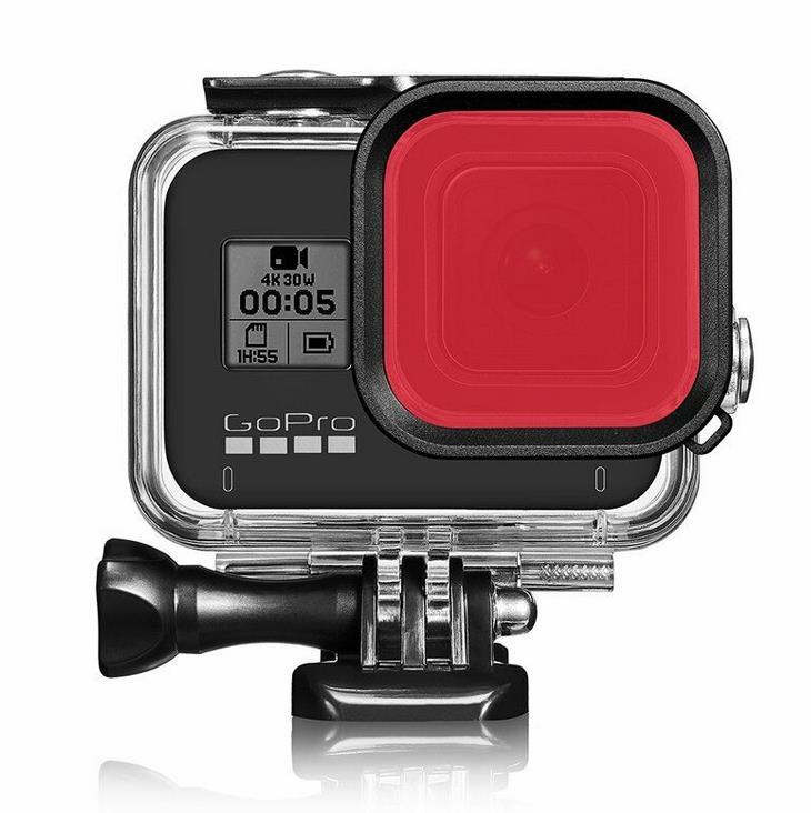 GoPro Hero 5, 6, 7, filter na potápanie ČERVENÝ
