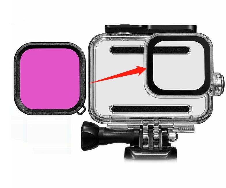 GoPro Hero 5, 6, 7, filter na potápanie fialový