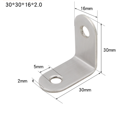Uholník L nerez spojovací 30x30x1,75 90°