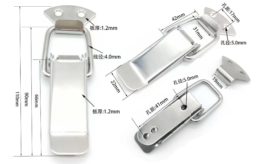 Pákový uzávěr bedny 66mm 1ks