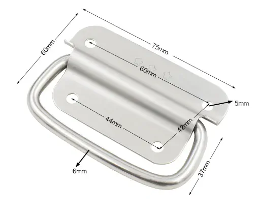 Sklopné nerezové madlo pre bedňu 75mm 1ks