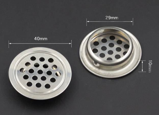 Nerezová vetracia mriežka Ø40mm 10ks