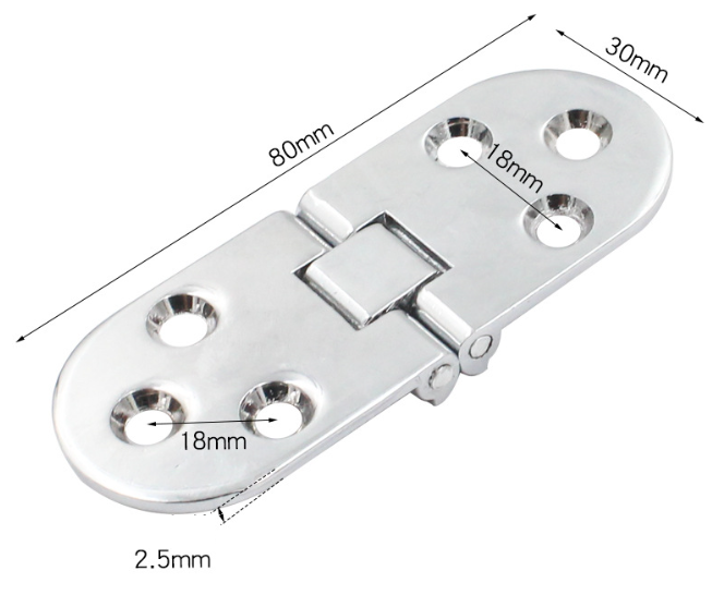 Závesný pánt 2 osy 80x30mm