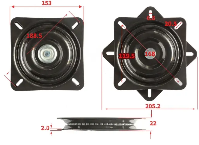 Lazy Susan 153mm otočný mechanizmus stola, točňa dosky