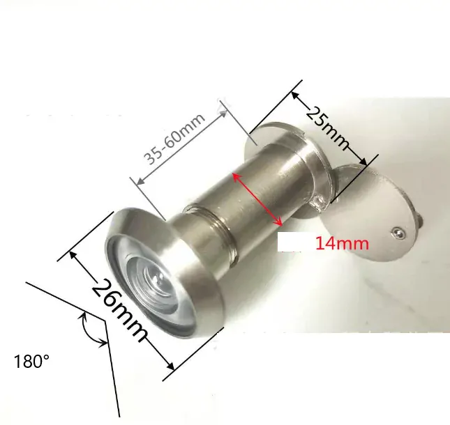 Dverné kukátko pre dvere 35-60 mm nerez