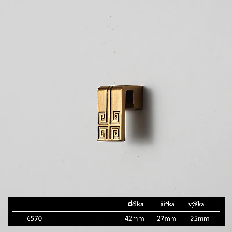 Šuplíkový knop čínský moderní styl 6570 čierná mosaz