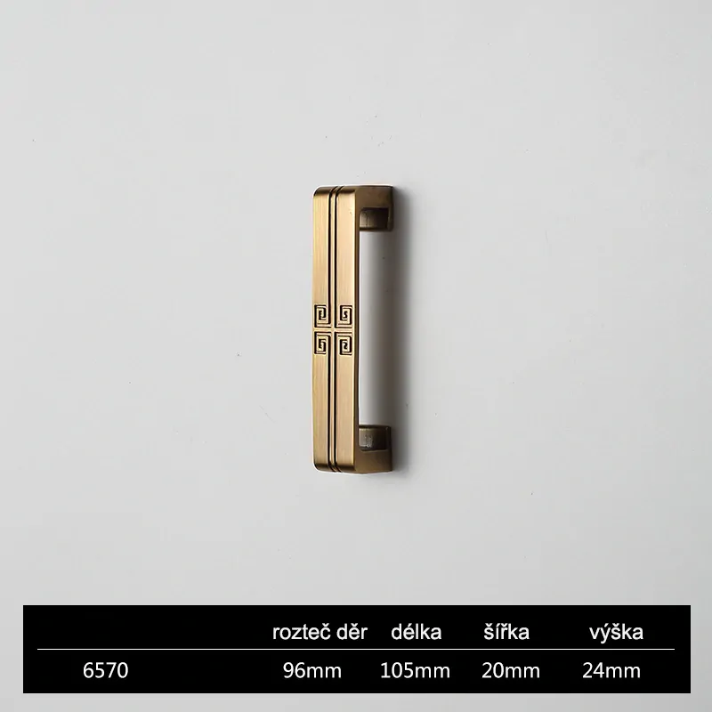 Šuplíkové, dverné madlo čínsky neo štýl 6570-96 bronz