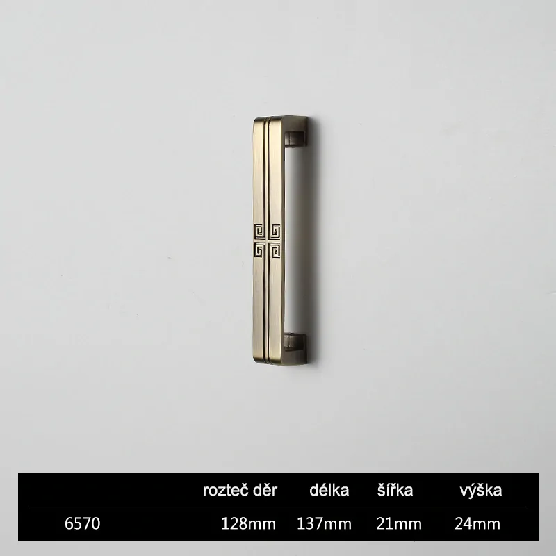 Šuplíkové, dverné madlo čínsky neo štýl 6570-128 bronz černé