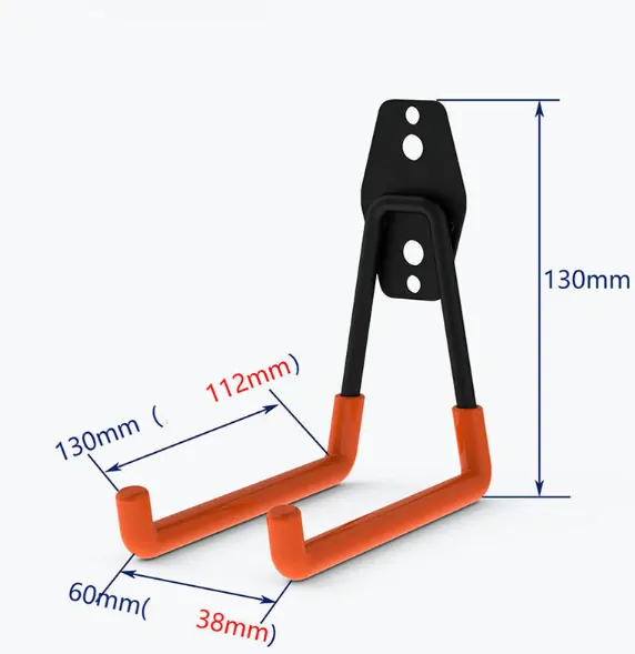 Oceľový hák na stenu 130x130mm s pogumováním