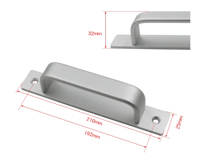 Dverné madlo 210mm čierne