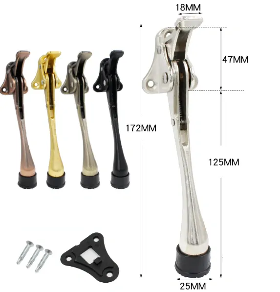 Dverná zarážka výklopná 125mm, zelená