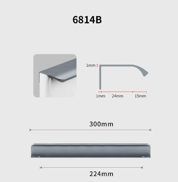 Profilová nábytková úchytka 300mm horná šedá