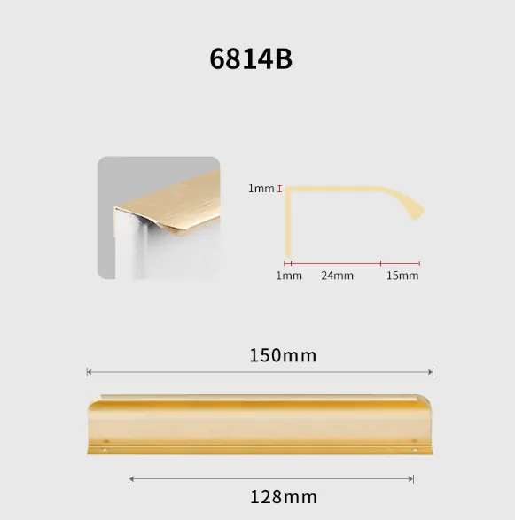 Profilová nábytková úchytka 120mm horná šedá